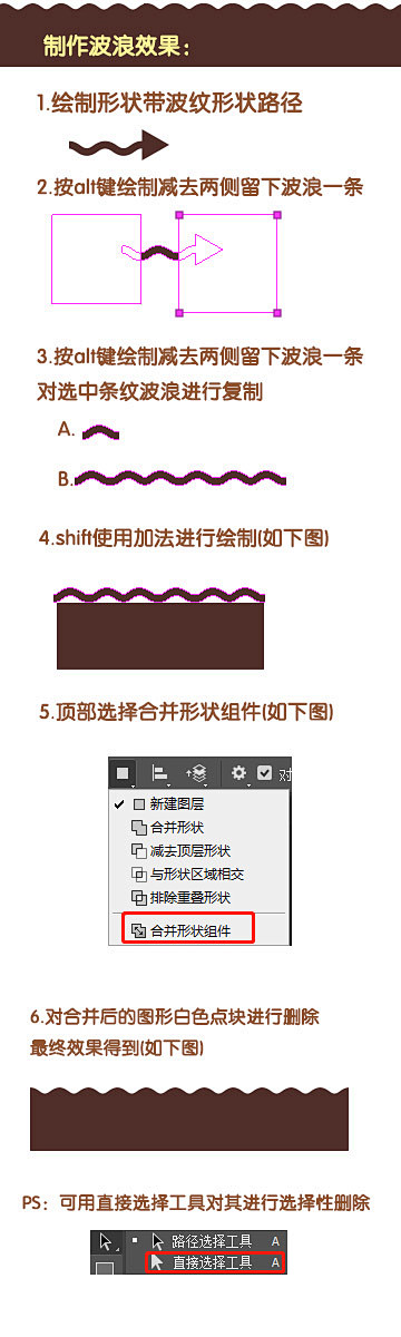 PS图形工具制作波浪纹效果