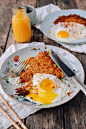 Crispy “Sichuan” Potato Cakes and Eggs