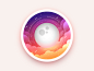 月亮朱利安行星ux品牌苹果app 3d项目徽章网站网传染媒介ui剪影艺术最小的平的例证象设计