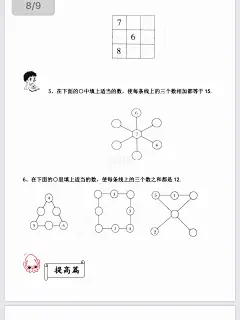 一年级奥数基础版 : 一年级老母亲来了￼ 不用再去乱找奥数资料了 这些题型一二年级考的很多 多多给孩子练习 数学没有别的办法 多练习经典题型 多读题理解题意 见的多 当然会的也多 PDF版本 可 @红卡薯  @薯队长
