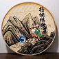 手绘画无框竹编簸箕画复古怀旧24孝文化装饰画墙面挂件墙壁挂饰品-淘宝网