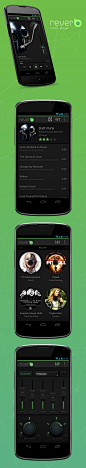 Reverb - Android Music Player by Asgar khan, via Behance