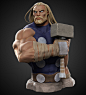 Thor Odinson, Billy Lord : A prototype of a Thor statue to be printed, cast, and painted.  Based on the work of Joe Madureira's "Ultimates" comic series.