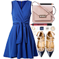 A fashion look from April 2015 featuring v neck dress, pointy-toe flats and crossbody shoulder bags. Browse and shop related looks.