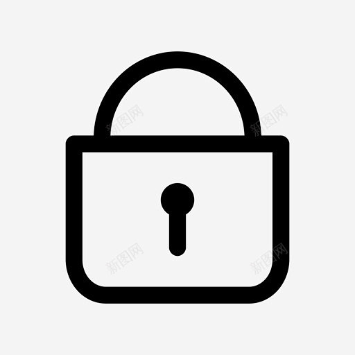 安全密封锁 icon 图标 标识 标志 UI图标 设计图片 免费下载 页面网页 平面电商 创意素材