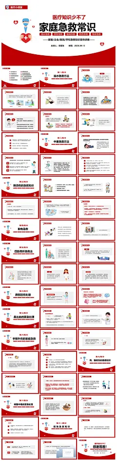 家庭安全教育急救知识医疗培训PPT