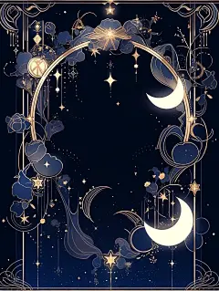 商用素材｜星月卡片框 - 小红书
