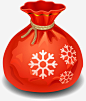 圣诞礼物礼包圣诞礼物袋子福袋雪花喜庆圣诞喜庆福袋透图标高清素材 透明 免费下载 页面网页 平面电商 创意素材 png素材