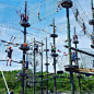 There are 65 activities and elements at Maine’s largest high ropes aerial adventure challenge course.