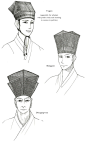 【韩】Soyeon Lee的韩国传统服饰插画  李氏王朝传统男冠
