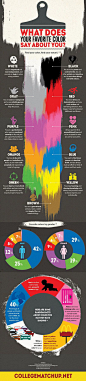 Got a favorite color? Well, what does your favorite color say about you? Check this artistic infographic for answers and fascinating color facts. Important when choosing brand colors!: 