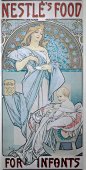 慕夏（mucha）——《雀巢婴儿食品广告》1897 ​