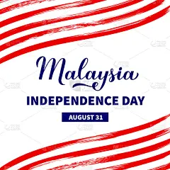 马来西亚独立日排版海报。8月31日是国定假日。矢量模板的旗帜，贺卡，传单