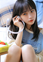 高颜值美女治愈系笑容性感写真_性感美女_美桌网