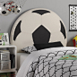 Soccerball Headboard modern-kids-beds