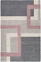 A City-Inspired Rug Collection by Sebastian Herkner for The Rug Company - Design Milk : Merging grid patterns and layered textures, German designer Sebastian Herkner's Mainland Dark and Mainland Light collection of hand-knotted rugs for The Rug Company ma