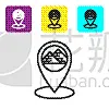 埃及,指示棒,金字塔形,计算机图标,黑色,线条,国内著名景点,直的,开罗