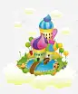 卡通城堡高清素材 免抠 设计图片 免费下载 页面网页 平面电商 创意素材 png素材