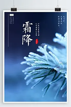 霜降文化海报背景