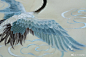 蜀绣仙鹤旗袍，先上细节图，期待成品一定会很惊艳！ ​​​​