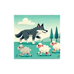 农场主，狼，羊群5