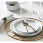 Shop ledge dinnerware. Simplicity and sophistication in handmade white porcelain. Sleek rounds cut in at a slight taper make for convenient stacking in cabinets or on open shelving.