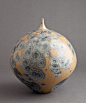 Hideaki Miyamura, Bottle, silver eyes glaze, Porcelain, 9.5 x 8.5 x 8.5": 