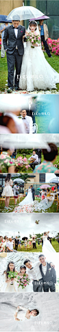 【成都户外婚礼布置】一场雨中的草坪婚礼，一种意料之外的美好。“有几朵会下雨的云，忘了回家的路；你一把撑着天的伞，紧随我的脚步。听雨说，你是一首唱到沙哑的情歌，听你唱，眼角挂着雨的水和喜的泪。”新郎一首自弹自唱的情歌，开启此刻雨中的浪漫序幕。【成都DoDo婚礼】|真正的独创设计，私人定制婚礼机构。做有故事的婚礼，不做流水线生产的模板套餐婚礼。官网：www.77dodo.com预约咨询：13882067106（微信同号）
