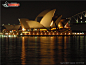 悉尼歌剧院夜景风光图片素材