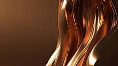 background 3D ILLUSTRATION  wallpaper drapery satin fabric gold