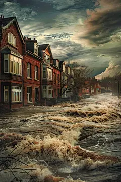 春汛大水自然灾害图片