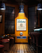 Ballantines Scotch Whisky : Each one of these artworks had to represent the character of the brand, Sophistication, Young and Premium. Working from ‘mood’ boards and creative brief we produce entirely in CGi locations in which the elements within the scen