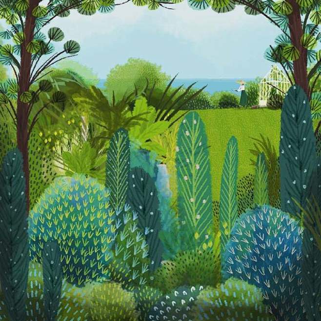 植物与春天在森林里丨插画师janenewland作品