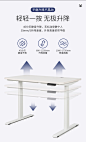 站立式电脑桌智能可调节自动电动升降桌腿家用台式办公书桌工作台-淘宝网