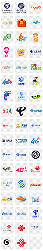 中国移动中国联通中国电信4G信号LOGO