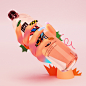 Character ILLUSTRATION  3D CGI Fashion  product Advertising  social media stylised