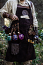 Leather Apron, larp Alchemy steampunk crazy scientist mechanics, engineers. With accesories and pockets perfect for Barber