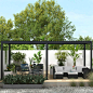 Amazon.com: MIRADOR 111DA Louvered Pergola, 10Ft x 20Ft, Double Aluminum Louvers, Full Aluminum Frame, Adjustable Roof, Durable, Charcoal : Patio, Lawn & Garden