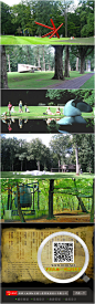 【#公园设计#克勒勒米勒美术馆雕塑公园】 Kröller-Müller美术馆拥有欧洲最有名气的雕塑公园。原因不只其收藏，是其坐落在国家公园中的地理位置。增长的参观人流和户外收藏数量日渐增加，使得博物馆环境需要完整地更新。周围的公园重新被安排成各种特定的环境展示美术收藏。http://www.jiudi.net/content/?1469.html #国家公园##道路景观#