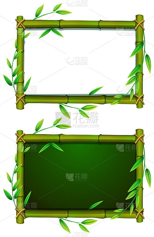 两板竹框素材-花瓣网