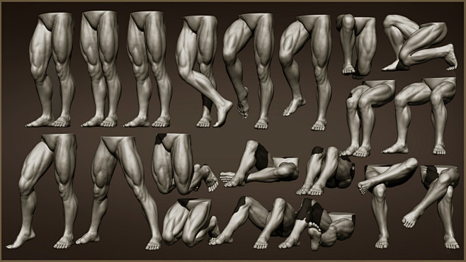 26 Male leg poses