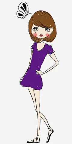 卡通手绘性感美女免抠素材_新图网 https://ixintu.com 卡通手绘性感美女 卡通人物 手绘女孩 卡通女孩 性感美女 简笔画 素描 儿童