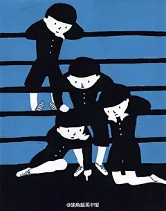 新年第一条微博发谁的画好呢。想了想，还是佐藤香苗的插画。不因为别的，就是简单的让馆长觉得快乐！#插画推荐#