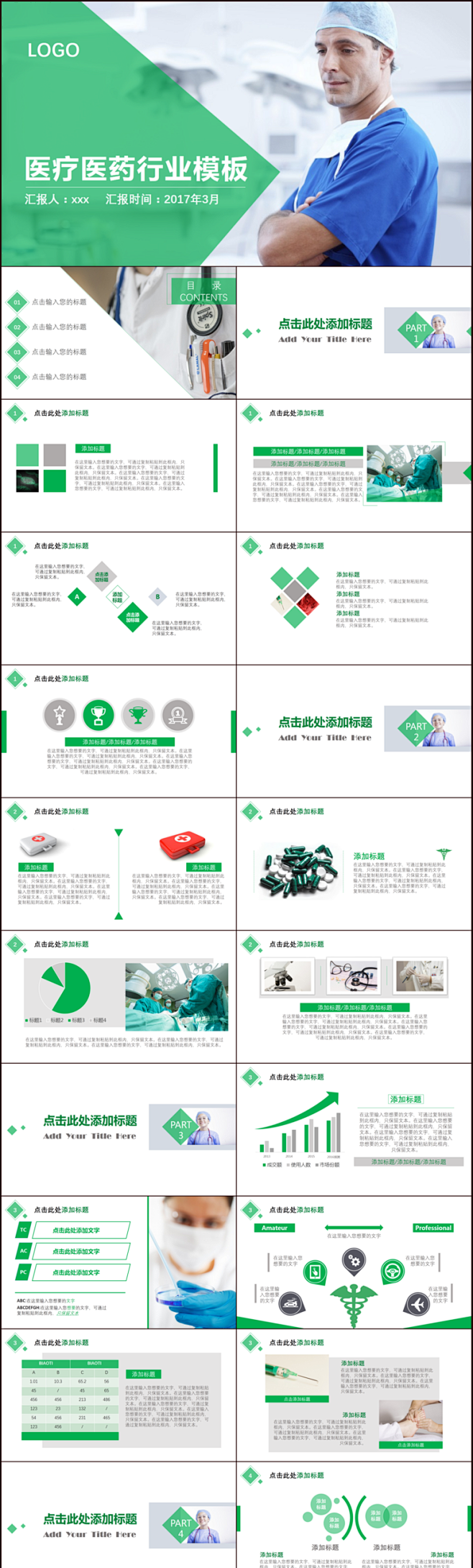 医疗医药行业PPT模板