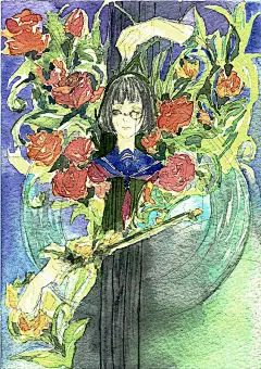 此人已死  的插画 【大图目害】【夜间卡片】【俺恨窝里的扫描仪】