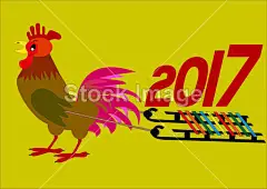 新的一年中国的概念。公鸡雪橇矢量图进行 2017 年。黄道十二宫#新年# #春节# #过年# #鸡年# #2017年# #新年素材# #春节素材# #海报# #设计素材# #生肖# #平面设计# #新年海报# #鸡年海报# #2017数字背景# #圣诞节装饰# #公鸡# #卡通插画# #雄鸡# #新年贺卡# #鸡年日历# #2017年日历# #白背景# #rooster# #金鸡报春# #红包设计# #圣诞节素材# #新年banner# #新年计划# #新年目标# #福字#