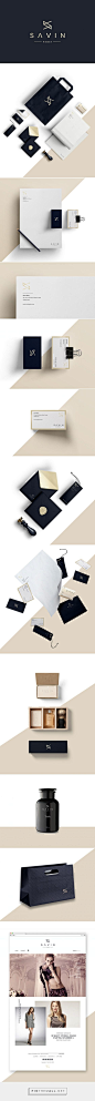 Savin Paris - fashion apparel on Behance - branding stationary corporate identity visual design label business card letterhead bag packaging website enveloppe logo minimalistic graphic design 