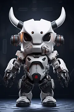 双角健壮创意立体十二生肖牛动物模型图片