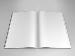 简约素雅骑马钉装画册样机效果图