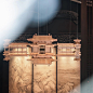 中国风日式古建筑世界遗产凤凰堂模型挂饰吊件酒店大堂高端会所